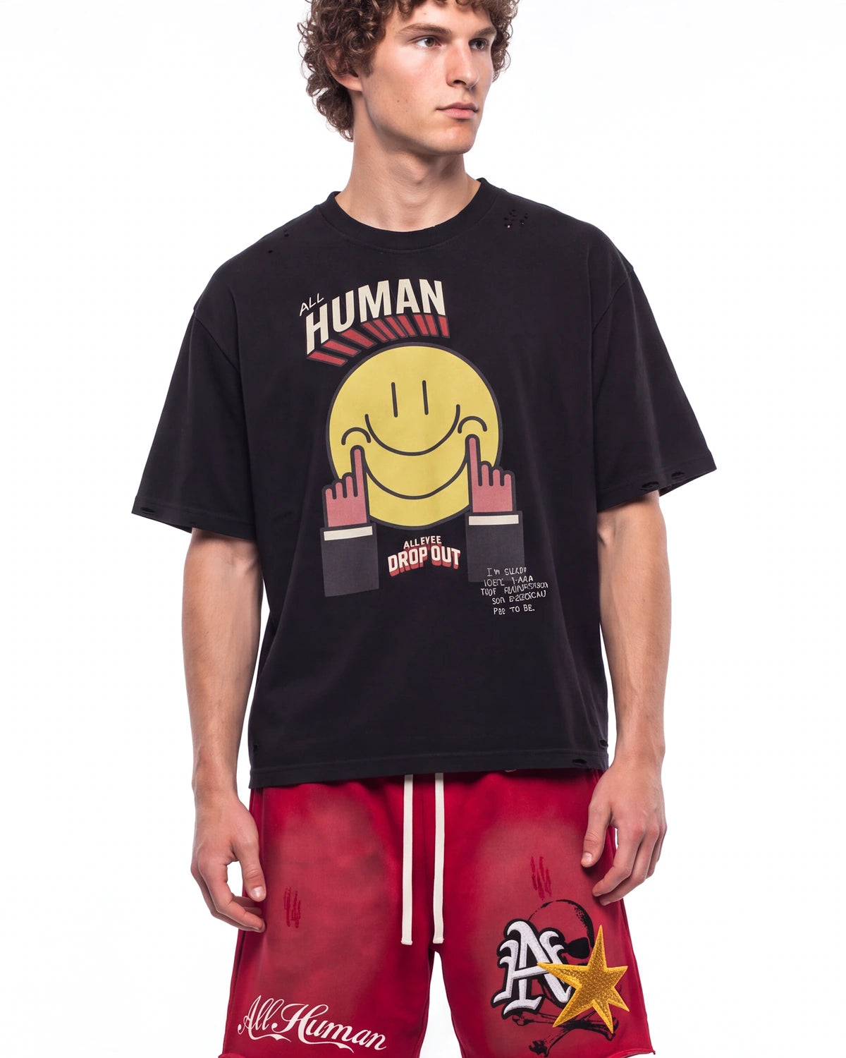All Human Accepted Tee Black