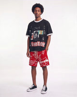 Mixed Emotions Graffiti Shorts Red