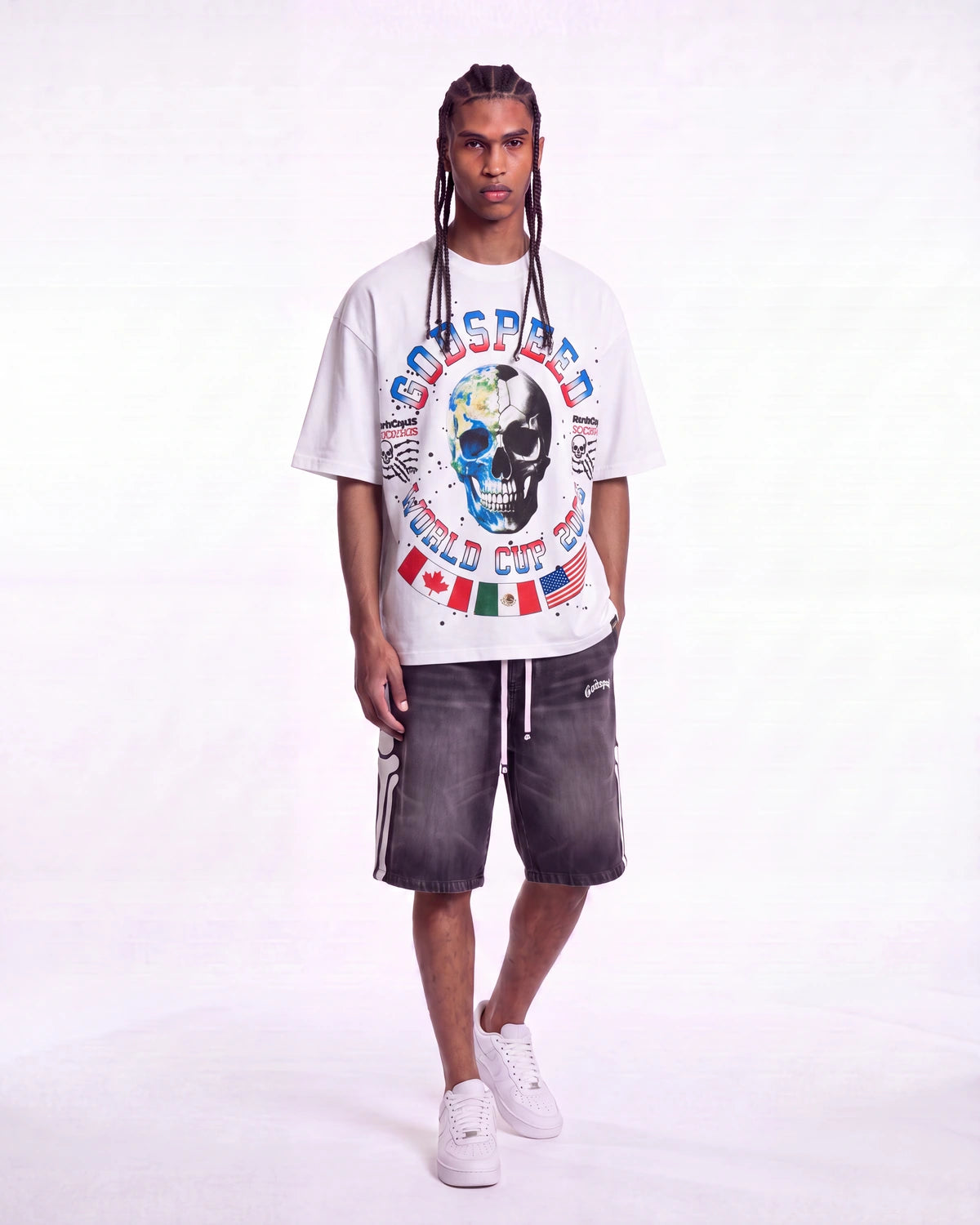 Godspeed Planet Futbol Tee White
