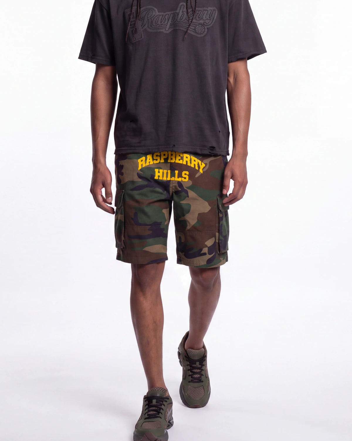 GV Gallery Camo Cargo Shorts Green