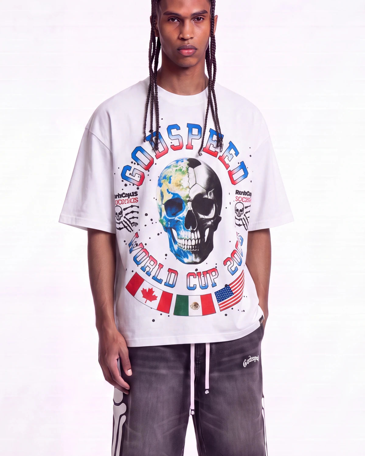 Godspeed Planet Futbol Tee White