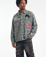 Vale Forever Jade Flannel Green
