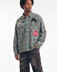 Vale Forever Jade Flannel Green