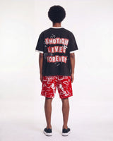 Mixed Emotions Graffiti Shorts Red