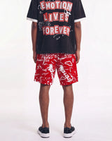 Mixed Emotions Graffiti Shorts Red