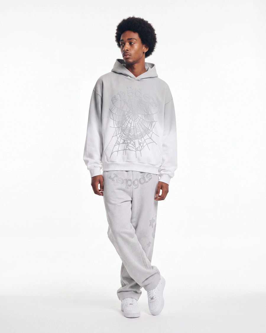 Sp5der OG Web Ombré Hoodie Sport Grey