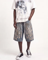 Vale Forever Lucky Charms Jorts Blue/White