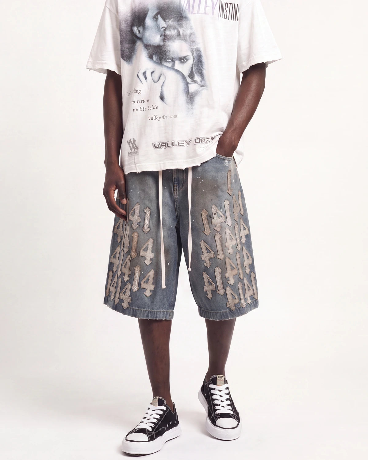 Vale Forever Lucky Charms Jorts Blue/White