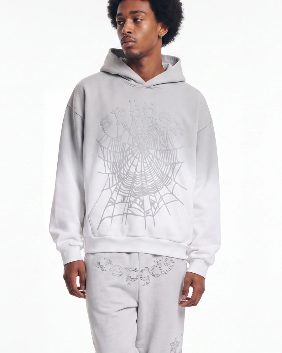 Sp5der OG Web Ombré Hoodie Sport Grey