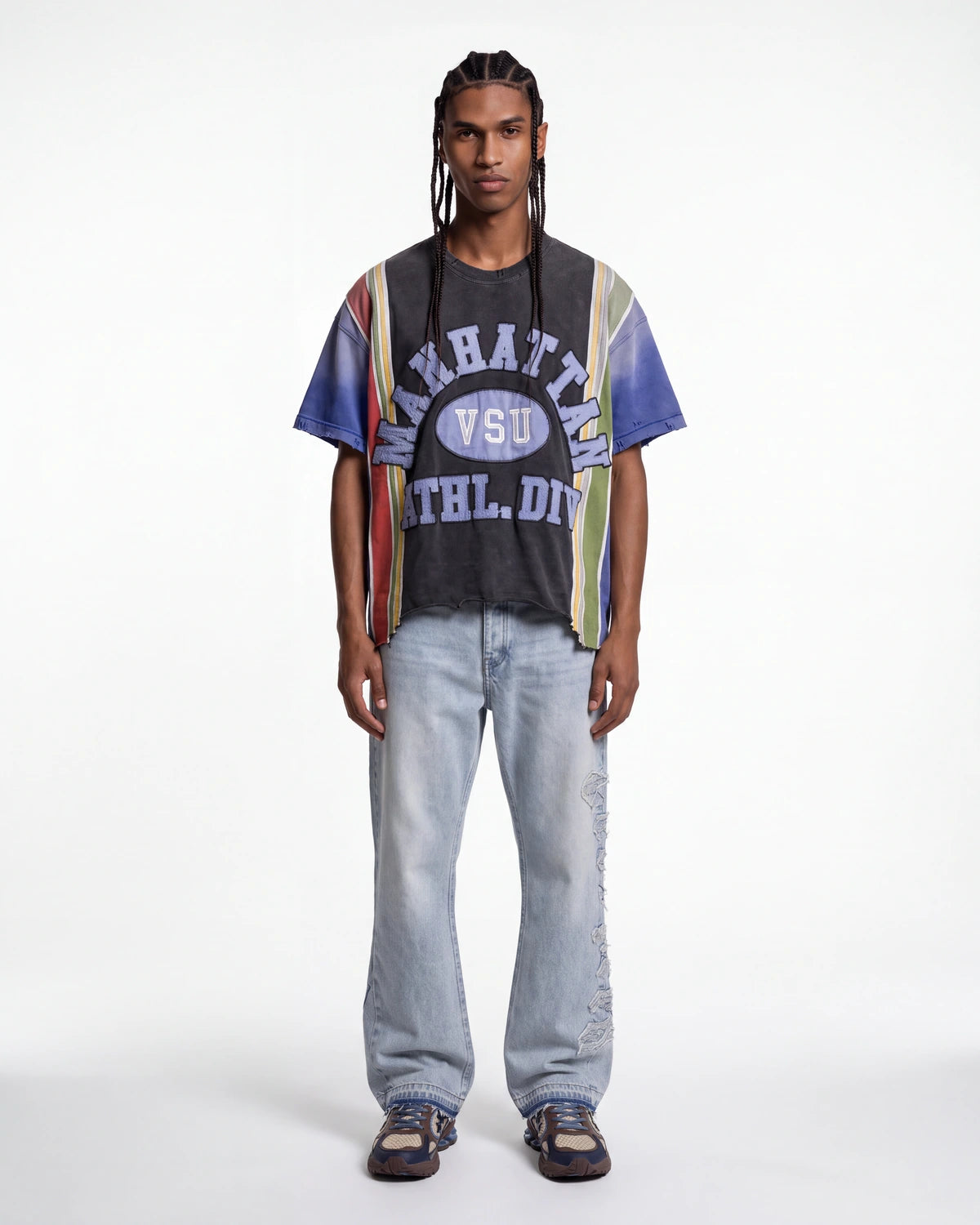Vale Forever Manhattan Multi Color Thrashed Tee Black