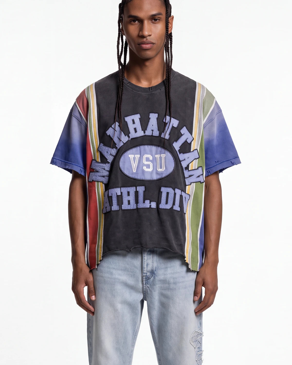 Vale Forever Manhattan Multi Color Thrashed Tee Black