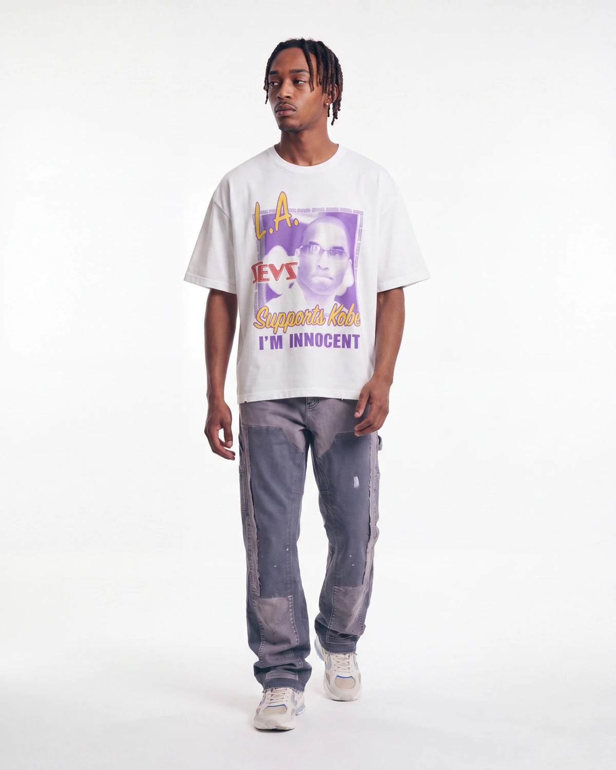 Triple Sevens x Sniper Gang Flared Denim Grey/Blue