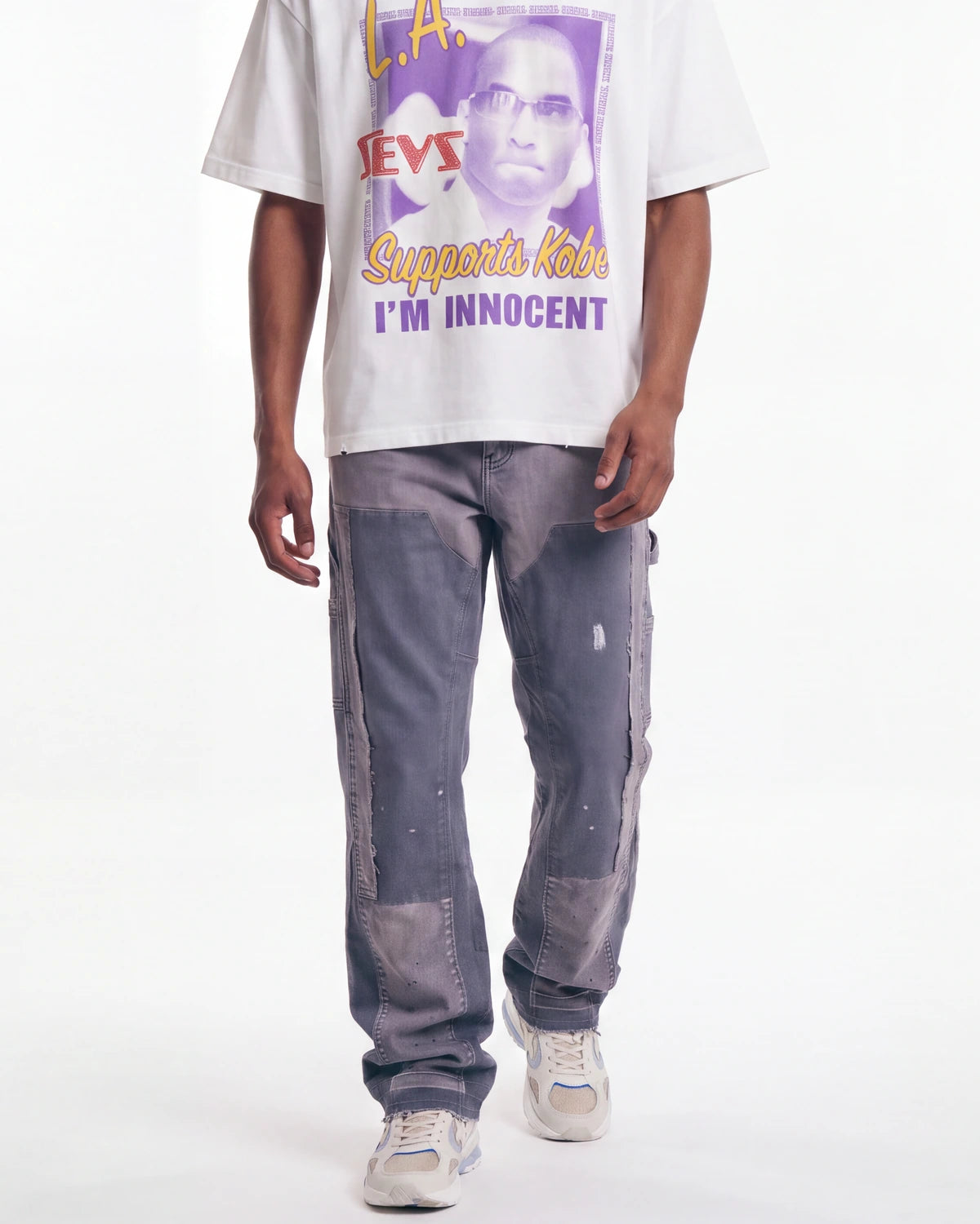 Triple Sevens x Sniper Gang Flared Denim Grey/Blue