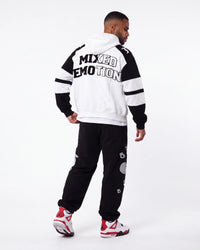 Mixed Emotions Varsity Hoodie Black/White