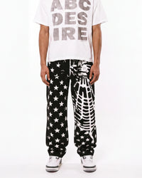 Sp5der Diplomat Denim Pants Black