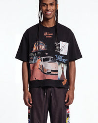 All Human White Ferrari V2 Tee Black