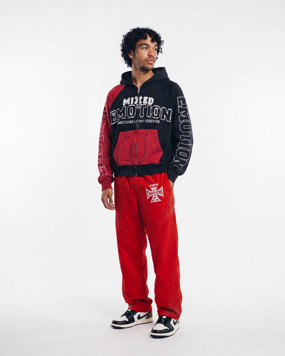 Mixed Emotions Classic Nylon Pant Red