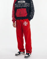 Mixed Emotions Classic Nylon Pant Red