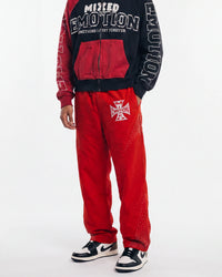 Mixed Emotions Classic Nylon Pant Red