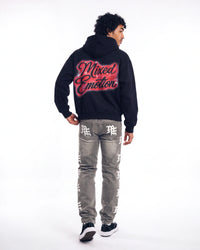 Mixed Emotions Unveiled Zip Up Hoodie Black
