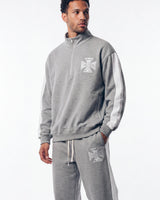 Mixed Emotions Quarter Zip Up Jacket Grey