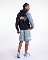 Mixed Emotions Split Decision Hoodie Black/Blue