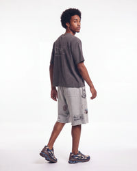 Boredom Kills Message Sweatshorts Grey