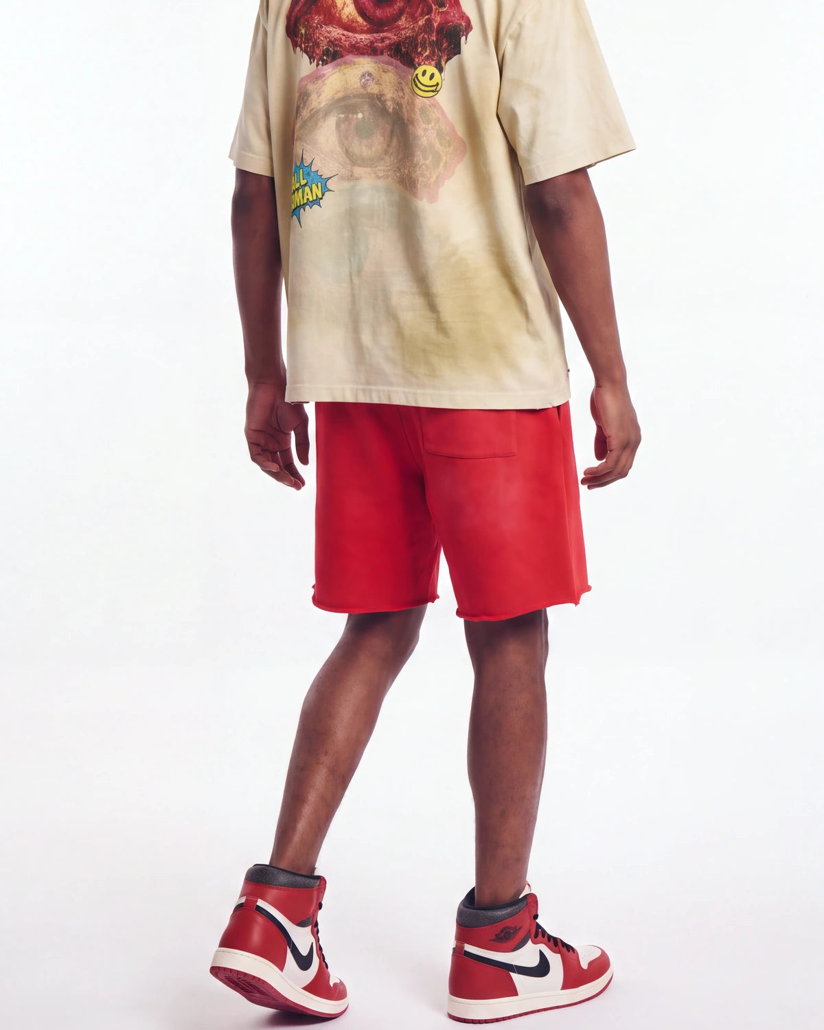 Sp5der OG Logo Sweat Shorts Red