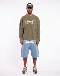 Corteiz Island Denim Short Stonewash