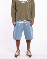 Corteiz Island Denim Short Stonewash