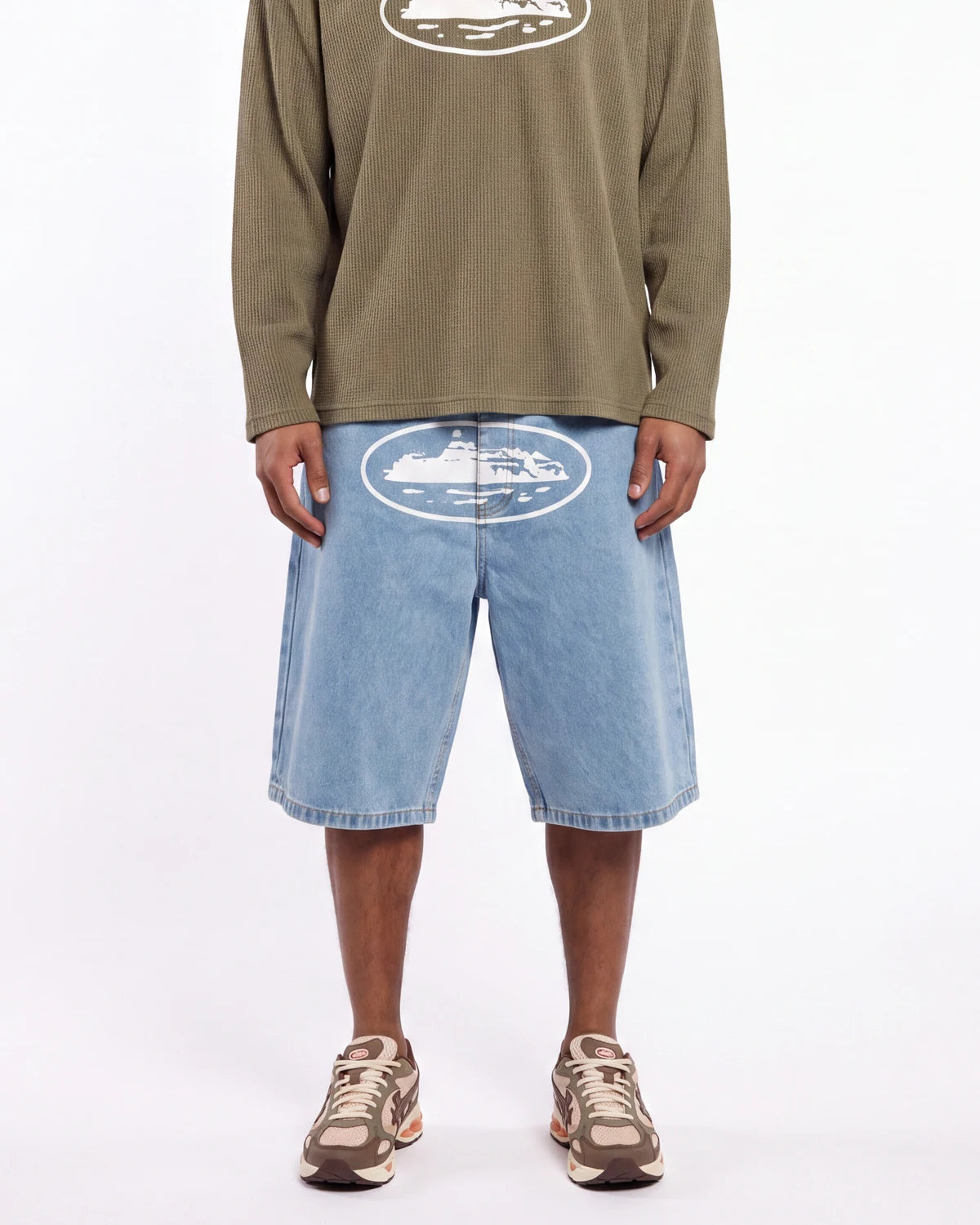 Corteiz Island Denim Short Stonewash