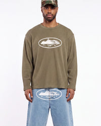 Corteiz Island Waffle Thermal Olive