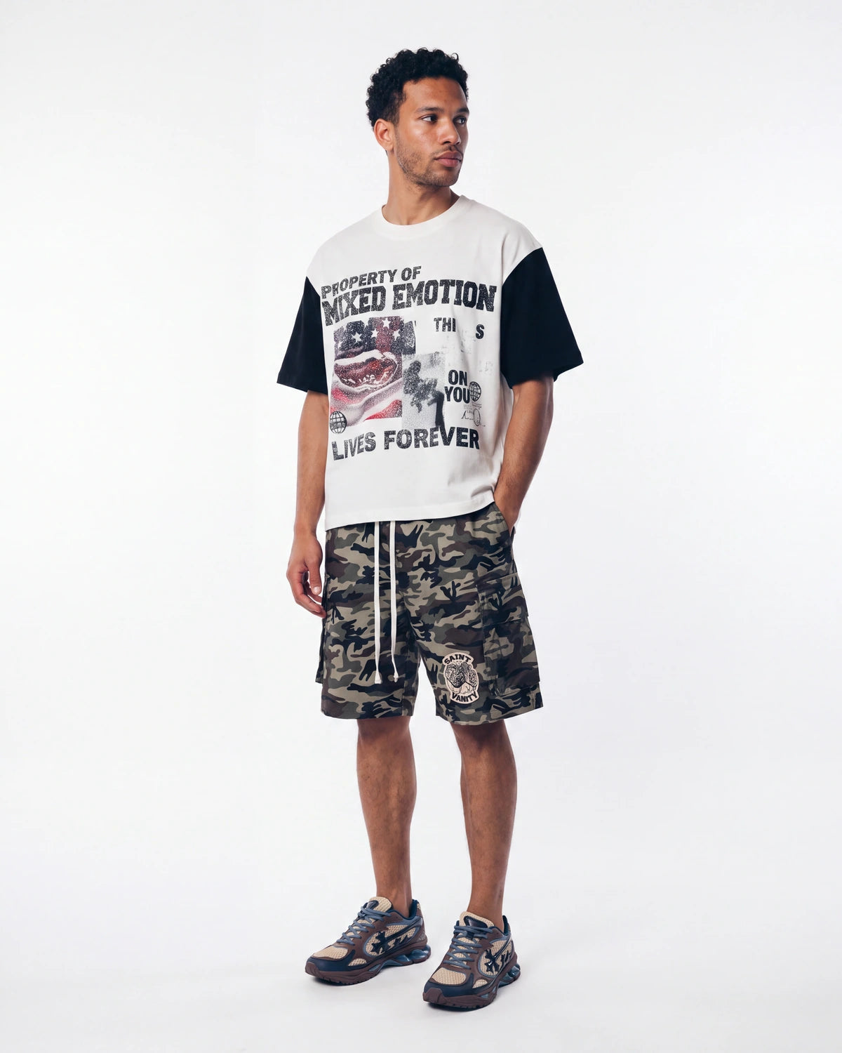 Saint Vanity Summer Camo Cargo Shorts