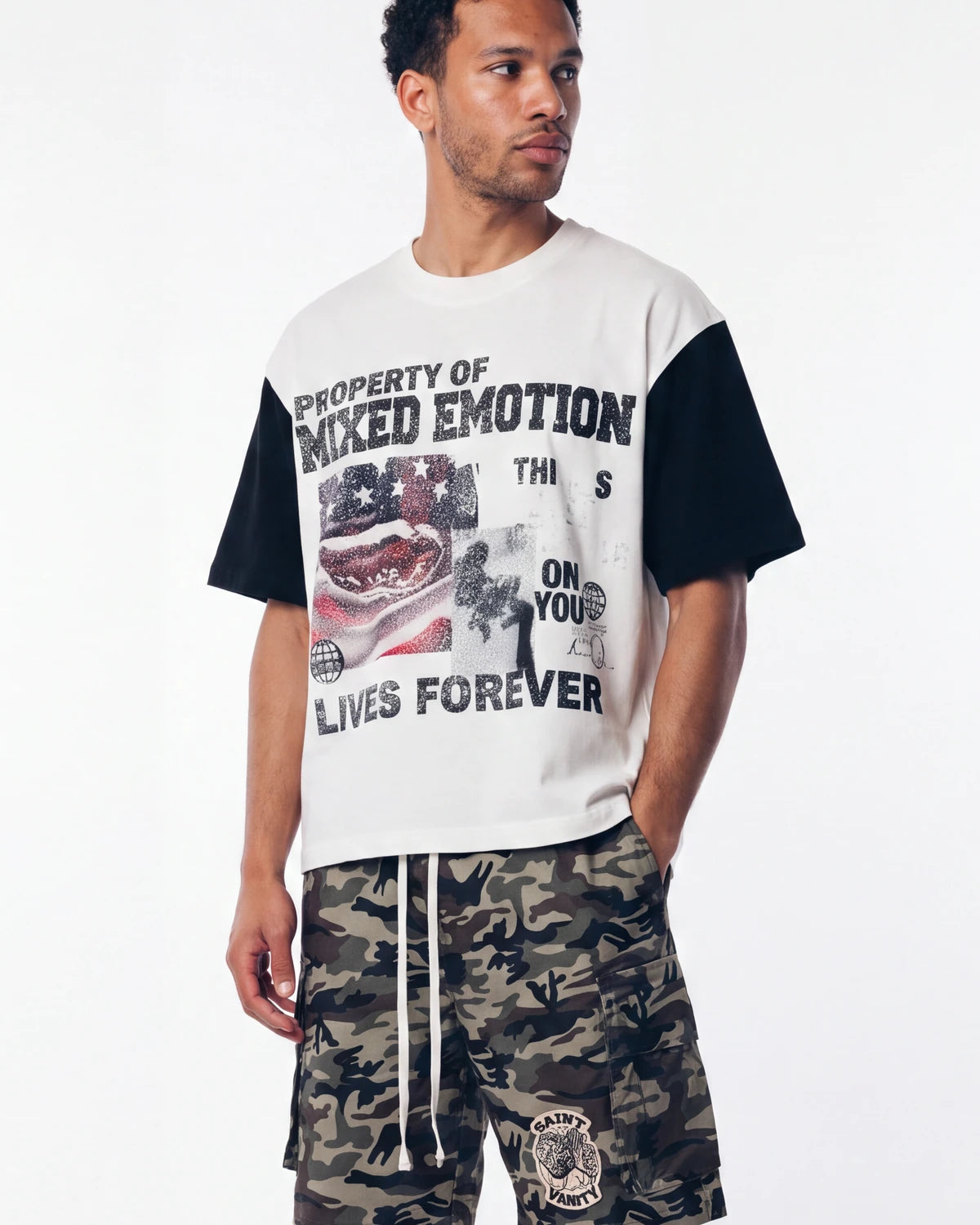Mixed Emotions Property Tee White