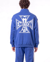 Mixed Emotions Quarter Zip Up Jacket Blue