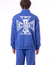 Mixed Emotions Quarter Zip Up Jacket Blue