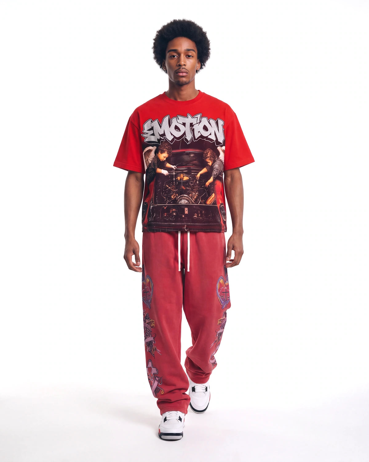 Mixed Emotions Garage Tee Red