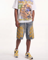 Vale Forever Lucky Charms Jorts Blue/Yellow
