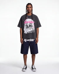 Sp5der Logo Denim Short V3 Indigo