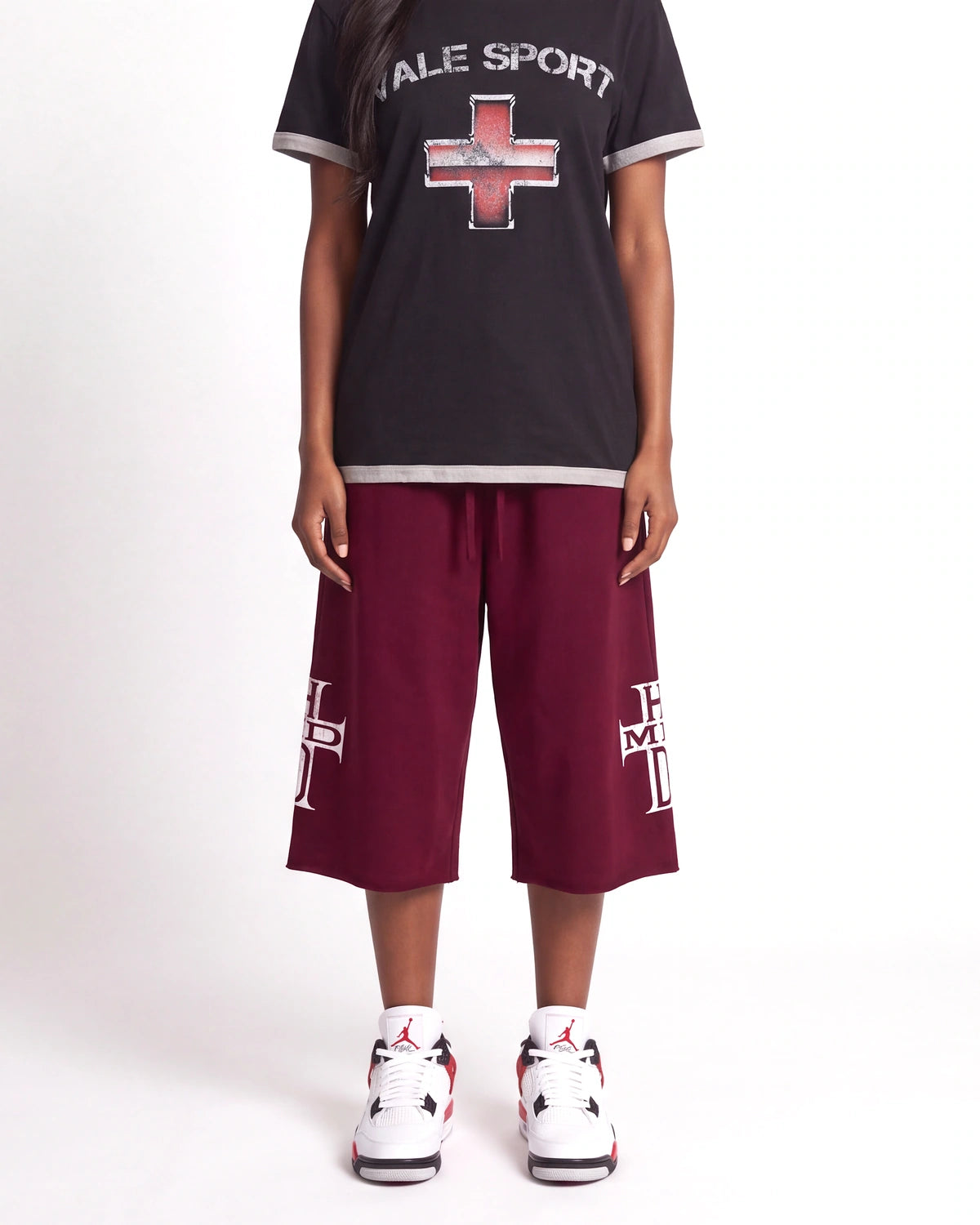 HMDD Holy Cross 3/4 Shorts Maroon