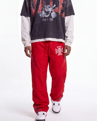 Mixed Emotions Classic Nylon Pant Red