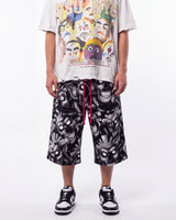 Vertabrae Grey Skull 3/4 Shorts
