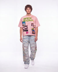All Human Champagne Room Tee Pink