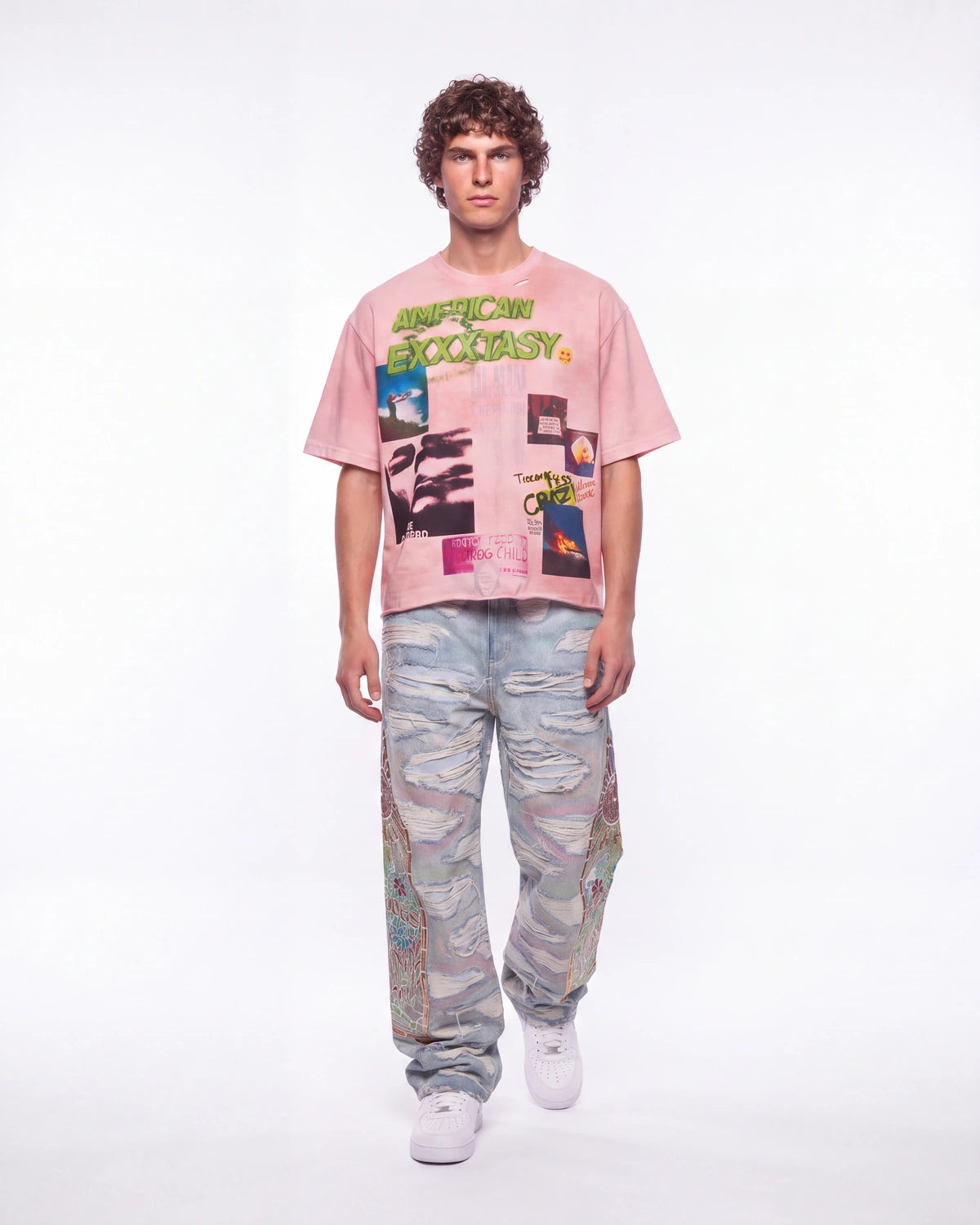 All Human Champagne Room Tee Pink