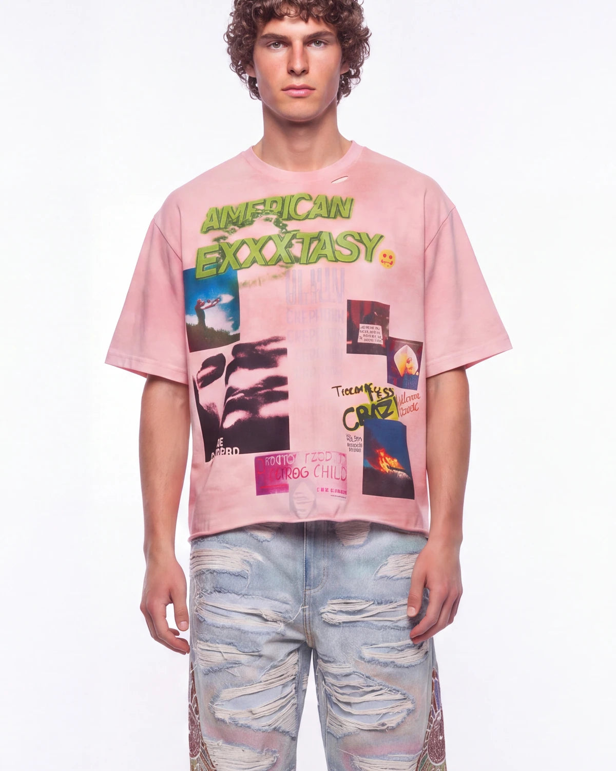 All Human Champagne Room Tee Pink