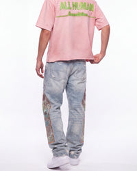 Who Decides War Side Embroidery Denim Sky Blue/Multi