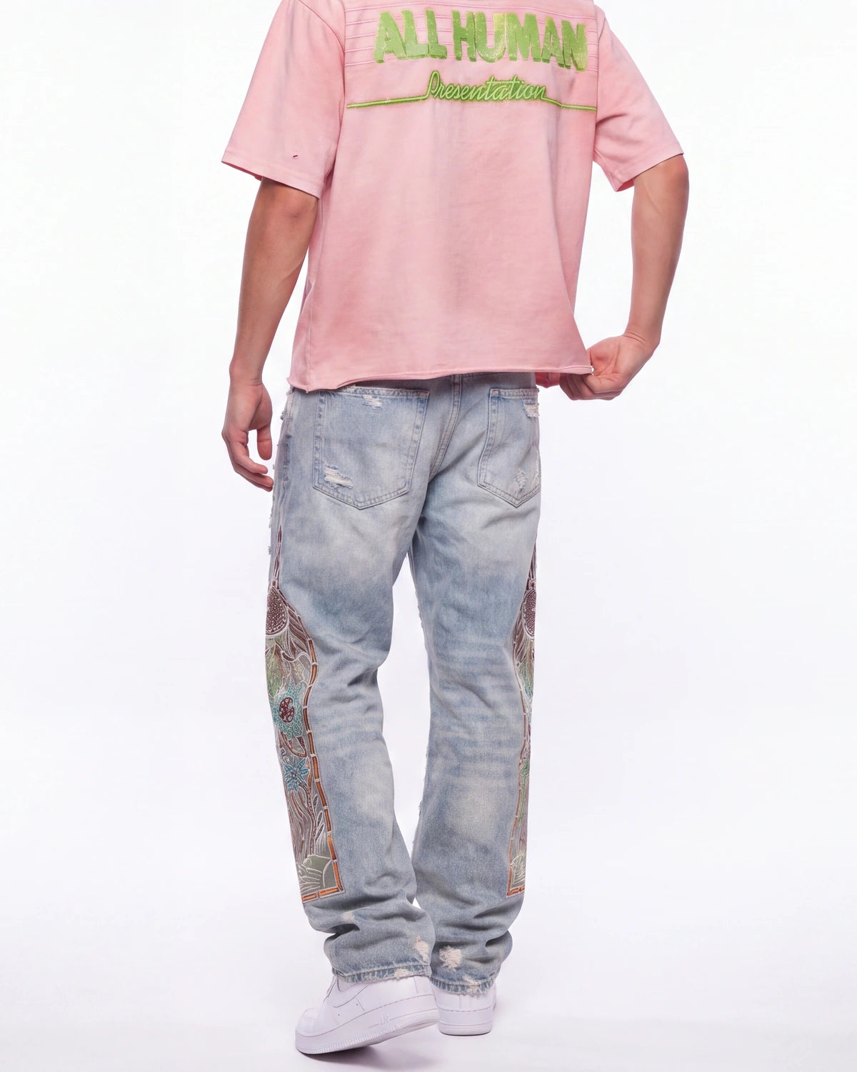 Who Decides War Side Embroidery Denim Sky Blue/Multi