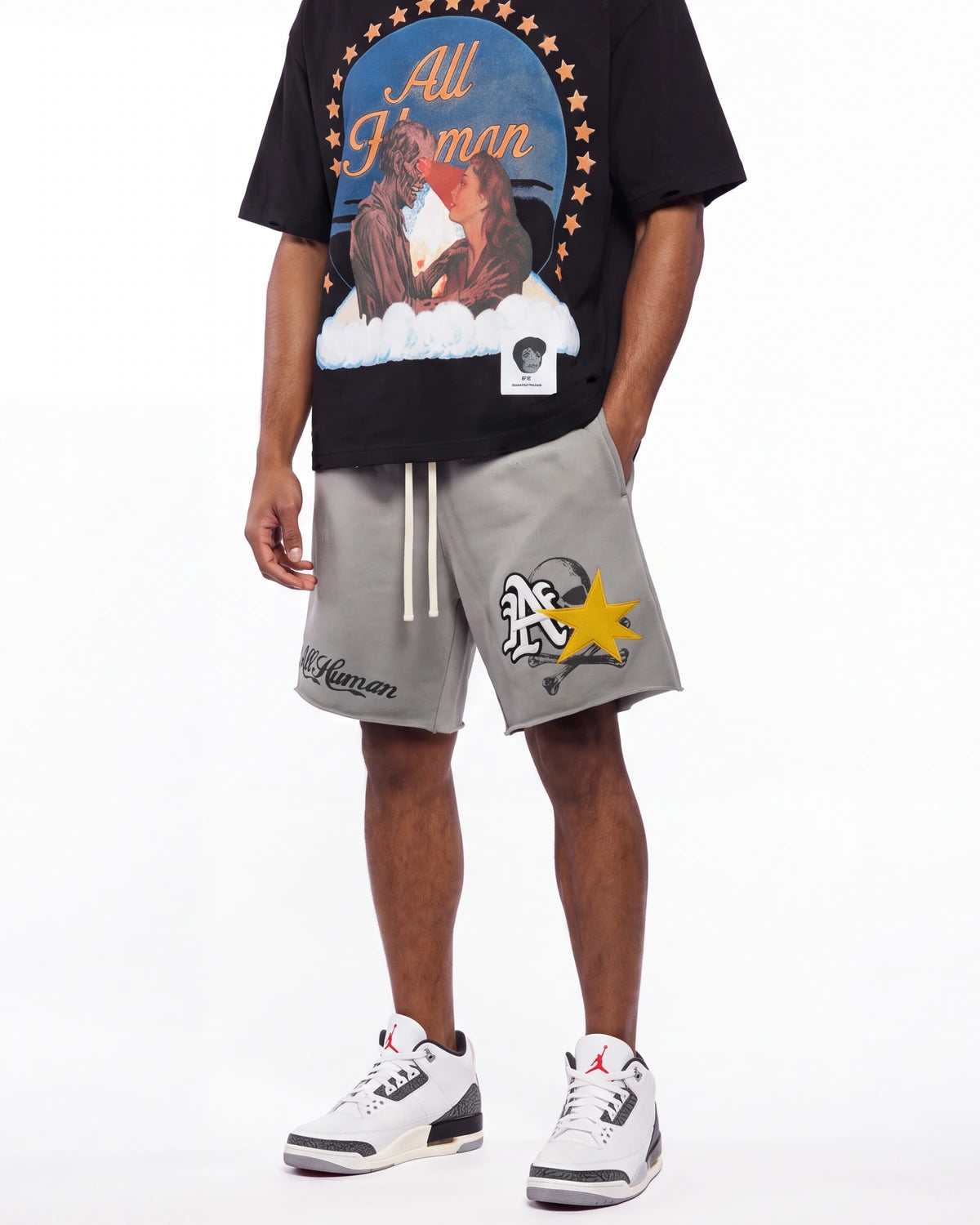 All Human Ghost V3 Shorts Grey