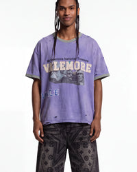 Vale Forever Camp Ringer Tee Lake Purple