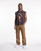 Triple Sevens Flared Denim Khaki